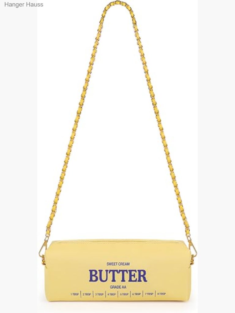 Funny Butter Stick Crossbody Bag Small Purse Pu Leather Shoulder Chain